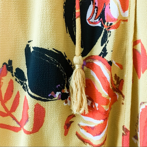 C & E Marigold Yellow Floral Dress - Picture 6 of 6
